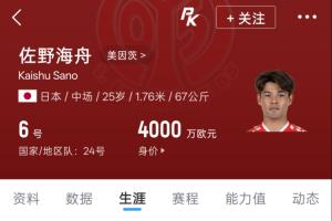 价值4000万欧元！25岁佐野海舟在德甲美因茨效力，上赛季出场48次贡献2球4助