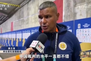 库拉索教练谈马宁:马宁执法水准出众,中国裁判总体表现良好
